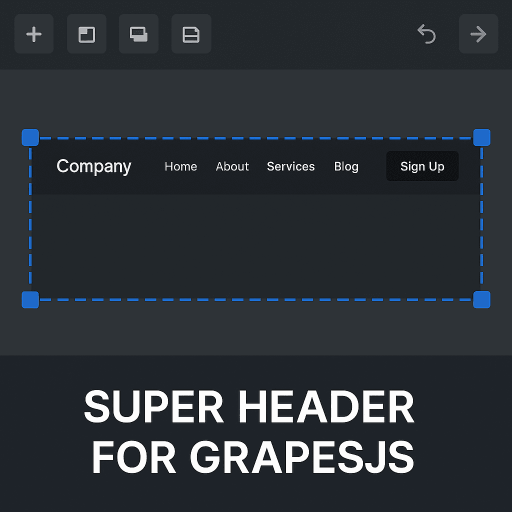 Super Header for GrapesJS