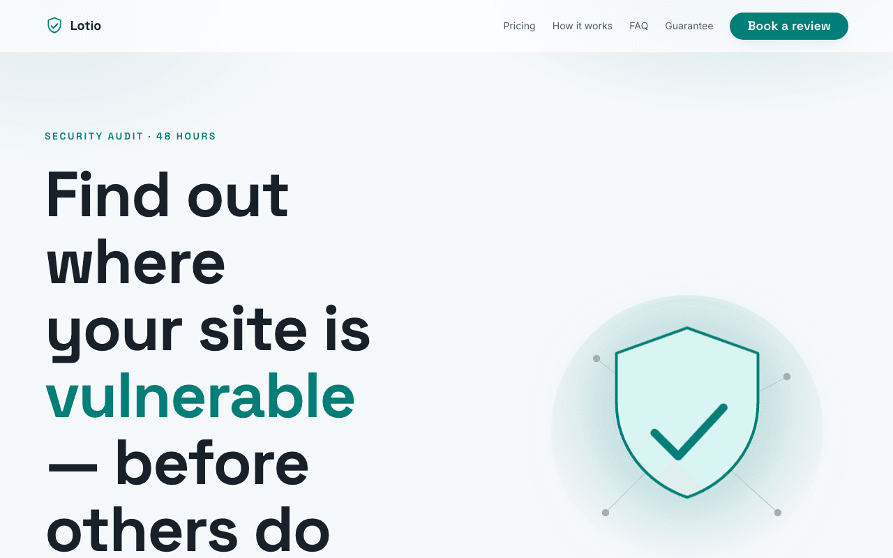 Lotio — Security screenshot