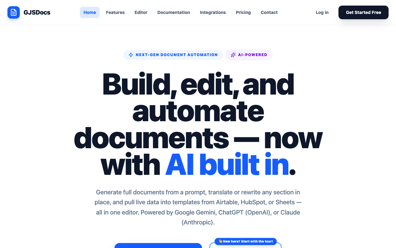 GJSDocs — Document Automation